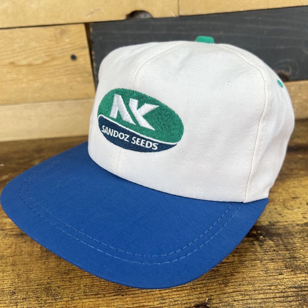 NK Sandoz Seeds Vintage Trucker Snapback Hat Baseball Cap